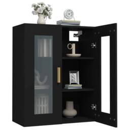 Berkfield Home Hanging Wall Cabinet Black 69.5x34x90 cm - thumbnail 7