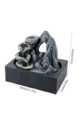Garden Sanctuary Tabletop Waterfall Fountain with LED Lighting in Grey - thumbnail 4