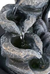 Garden Sanctuary Tabletop Waterfall Fountain with LED Lighting in Grey - thumbnail 8