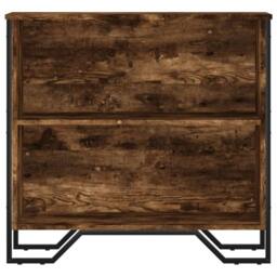 Berkfield Home Modern Bookcase Smoked Oak 80x31x74.5 cm Engineered Wood in Brown - thumbnail 4