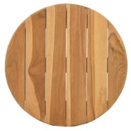 Berkfield Home Garden Side Table √ò40x41 cm Solid Wood Teak in Brown - Size: 40x41 cm - thumbnail 5