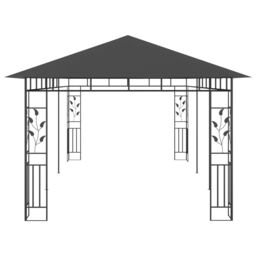 Berkfield Home Gazebo with Mosquito Net 6x3x2.73 m Anthracite in Black - thumbnail 4