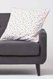 Homescapes Cotton Multi Colour Stars Cushion Cover - Size: 60 cm x 60 cm - thumbnail 2