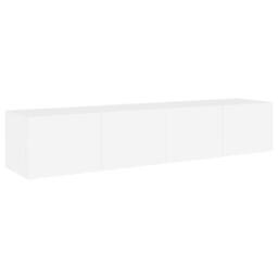 Berkfield Home TV Wall Cabinets with LED Lights 2 pcs White 80x35x31 cm - Size: 80 x 35 x 31 cm - thumbnail 7