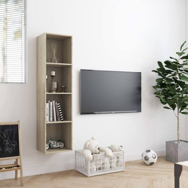 Berkfield Home Classic Book Cabinet/TV Cabinet Sonoma Oak 143x30x36 cm in Light Brown - Size: 143 x 30 x 36 cm - image 1