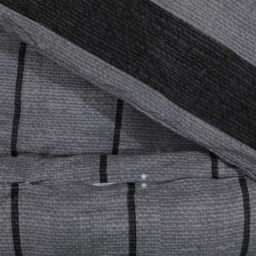 Berkfield Home Duvet Cover Set Dark Grey 200x220 cm Cotton - thumbnail 4