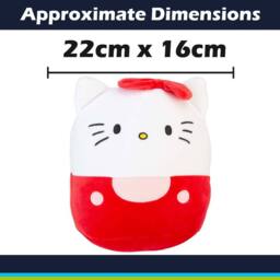 VFM e-Store Hello Kitty Oval Pillow Red & White Theme Red 22cm x 16cm - Size: 22 cm x 16 cm - thumbnail 2
