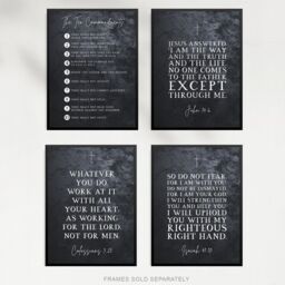Artery8 Wall Art Print Christian Bible Verses The Ten Commandments Poster Art Mixed Pack of 4 A4 - thumbnail 5