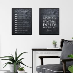 Artery8 Wall Art Print Christian Bible Verses The Ten Commandments Poster Art Mixed Pack of 4 A4 - thumbnail 6