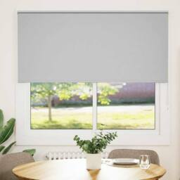 Berkfield Home Roller Blind Blackout Light Grey 150x130 cm Fabric Width 146.6 cm… - thumbnail 3