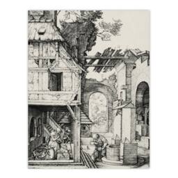 "Artery8 The Nativity Birth of Jesus Albrecht Durer Wall Art Poster Print in White - Size: W18"" x H24""" - thumbnail 1