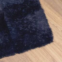 Berkfield Home Shaggy Rug High Pile NAVARRA Navy 240x340 cm Polyester - Size: Medium - thumbnail 4