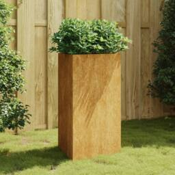 Berkfield Home Decorative Garden Planter 50x43x75 cm Corten Steel in Brown - Size: 50 x 43 x 75 cm - thumbnail 2