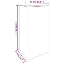 Berkfield Home Decorative Garden Planter 50x43x75 cm Corten Steel in Brown - Size: 50 x 43 x 75 cm - thumbnail 8