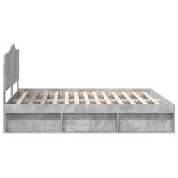 Berkfield Home Bed Frame with Headboard Concerte 180 x 200 cm Solid Pine Wood in Grey - thumbnail 8