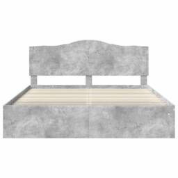 Berkfield Home Bed Frame with Headboard Concerte 180 x 200 cm Solid Pine Wood in Grey - thumbnail 7