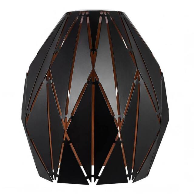 Emitto Ceiling Light Shade Pendant Metal Lampshade Easy Fit Geometric in Black - image 1