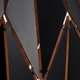 Emitto Ceiling Light Shade Pendant Metal Lampshade Easy Fit Geometric in Black - thumbnail 5