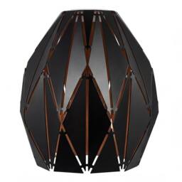 Emitto Ceiling Light Shade Pendant Metal Lampshade Easy Fit Geometric in Black - thumbnail 1