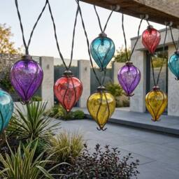 Garden Greatness Rainbow Balloon Solar String Lights - thumbnail 2