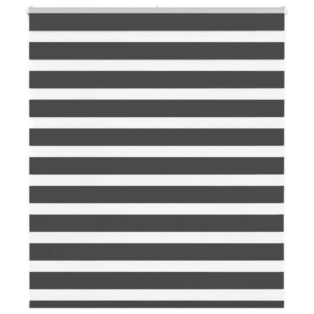 Berkfield Home Zebra Blind Black 120x100 cm Fabric Width 115.9 cm Polyester in Charcoal - image 1