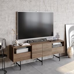 Decorotika Derin Modern Sideboard Cabinet in Walnut - thumbnail 2