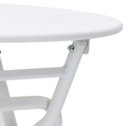 Berkfield Home Folding Garden Table White √ò50x72 cm Steel - Size: 50x72 cm - thumbnail 9