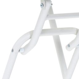 Berkfield Home Folding Garden Table White √ò50x72 cm Steel - Size: 50x72 cm - thumbnail 8