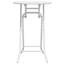Berkfield Home Folding Garden Table White √ò50x72 cm Steel - Size: 50x72 cm - thumbnail 5