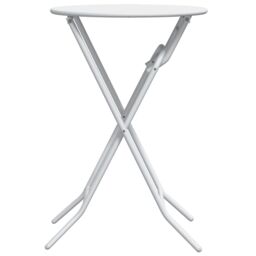 Berkfield Home Folding Garden Table White √ò50x72 cm Steel - Size: 50x72 cm - thumbnail 6