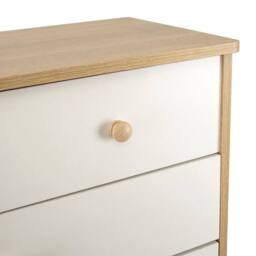 SPETLEK 5-Tier Chest of Drawers 6 Drawer Dresser Storage in White - Size: 0.6m2 - thumbnail 4