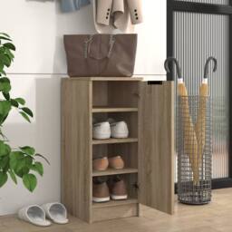 Berkfield Home Shoe Cabinet Sonoma Oak 30x35x70 cm Engineered Wood in Light Oak - Size: 30 x 35 x 70 cm - thumbnail 3