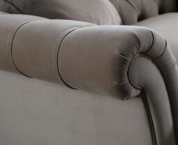 FurnitureboxUK Olivia Modern Hand Crafted Soft Touch Velvet Armchair With Wooden Frame in Grey - thumbnail 3