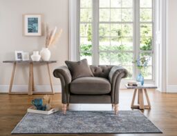 FurnitureboxUK Olivia Modern Hand Crafted Soft Touch Velvet Armchair With Wooden Frame in Grey - thumbnail 2