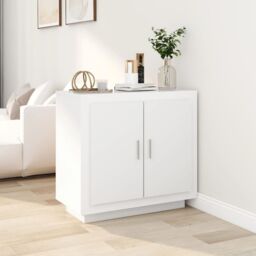 Berkfield Home Sideboard White 80x40x75 cm Engineered Wood - Size: 80 x 40 x 75 cm - thumbnail 1