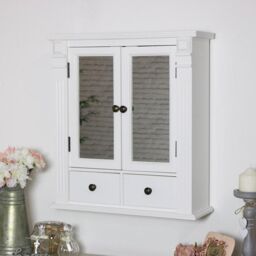 Melody Maison White Mirrored Bathroom Wall Cabinet - thumbnail 3