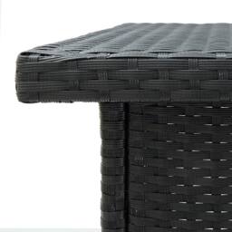 Berkfield Home Corner Bar Table Black 100x50x105 cm Poly Rattan - Size: 100 x 50 x 105 cm - thumbnail 6
