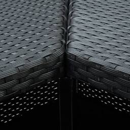 Berkfield Home Corner Bar Table Black 100x50x105 cm Poly Rattan - Size: 100 x 50 x 105 cm - thumbnail 5