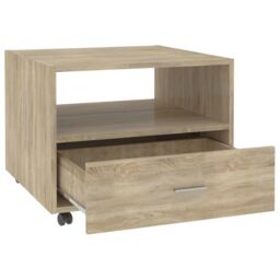 Berkfield Home Coffee Table Sonoma Oak 55x55x40 cm Engineered Wood in Brown - Size: 55 x 55 x 40 cm - thumbnail 6