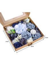 Valentine's Day Wedding Fake Flower Gift Box in Blue - thumbnail 3