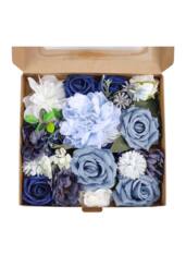 Valentine's Day Wedding Fake Flower Gift Box in Blue