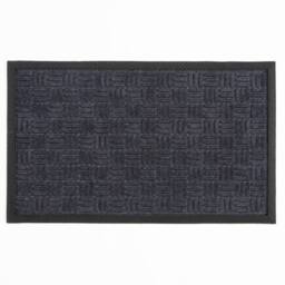 Esselle Millbrook Backed Polypropylene Mat Cross Embossed Mat in Grey - Size: 45 cm x 75 cm - thumbnail 1