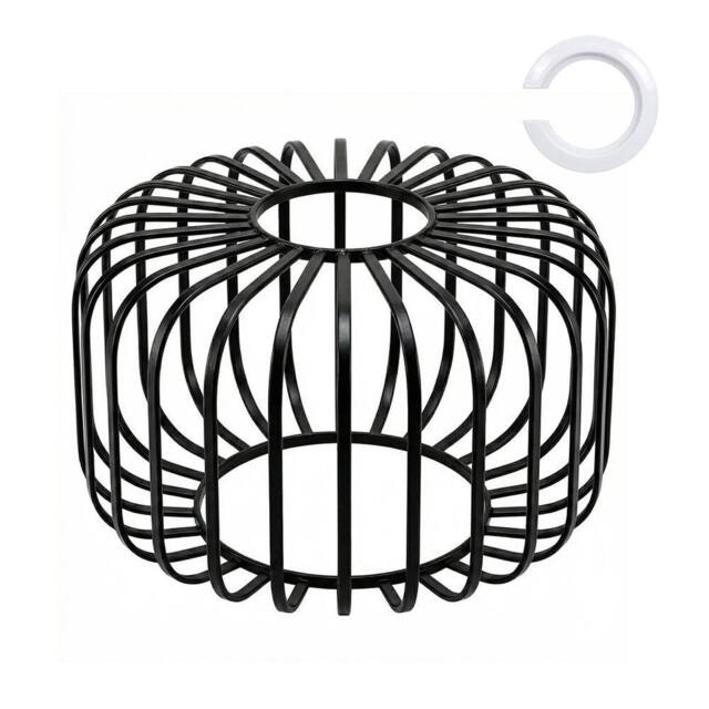 Emitto Industrial Ceiling Pendant Light Shade Black Metal Cage Lamp Shade - image 1