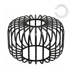 Emitto Industrial Ceiling Pendant Light Shade Black Metal Cage Lamp Shade