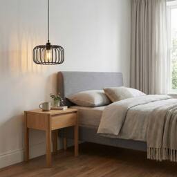 Emitto Industrial Ceiling Pendant Light Shade Black Metal Cage Lamp Shade - thumbnail 3