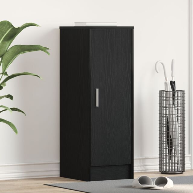 Berkfield Home Shoe Cabinet Black oak MDF Standard Storage Shoe Storage - image 1
