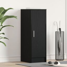 Berkfield Home Shoe Cabinet Black oak MDF Standard Storage Shoe Storage - thumbnail 1