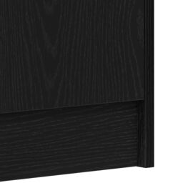 Berkfield Home Shoe Cabinet Black oak MDF Standard Storage Shoe Storage - thumbnail 9