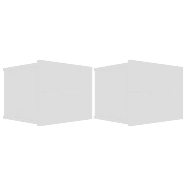 Berkfield Home Bedside Cabinets 2 pcs White 40x30x30 cm Engineered Wood - Size: 40 x 30 x 30 cm - image 1