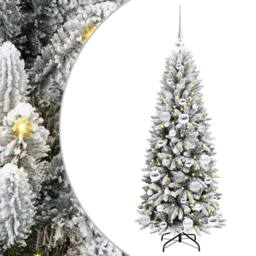 Berkfield Home Green Artificial Christmas Tree with 150 LEDs White 53 x 53 x 120 cm - thumbnail 3